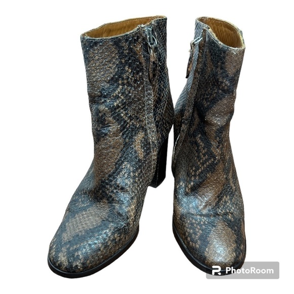 Massimo Dutti Snake Print Ankle Boots Sz 36 / US 6 - Picture 1 of 7
